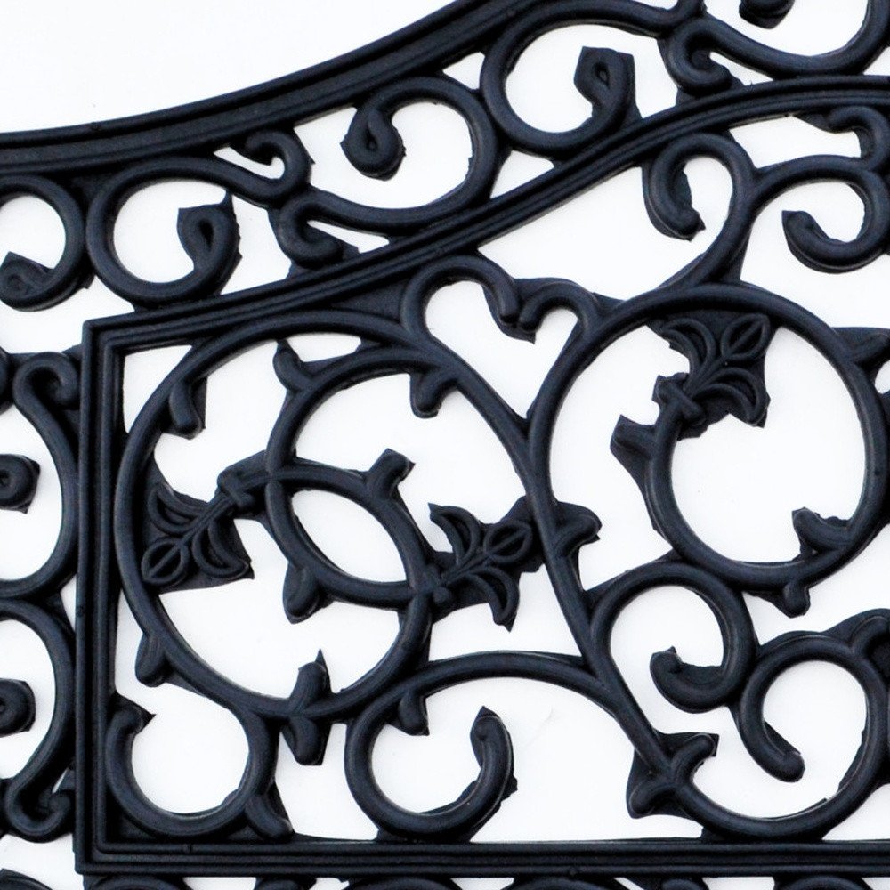 18" X 30" Black Rubber Outdoor Door Mat