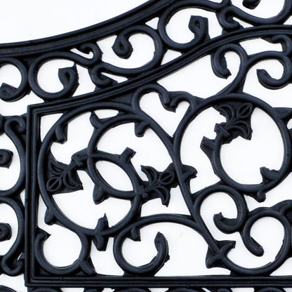 18" X 30" Black Rubber Outdoor Door Mat