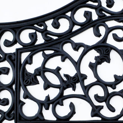 18" X 30" Black Rubber Outdoor Door Mat