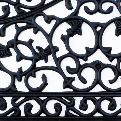 18" X 30" Black Rubber Outdoor Door Mat