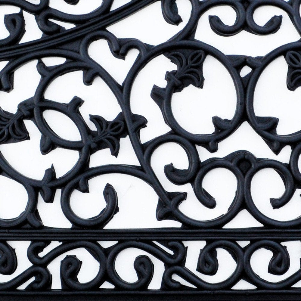 18" X 30" Black Rubber Outdoor Door Mat