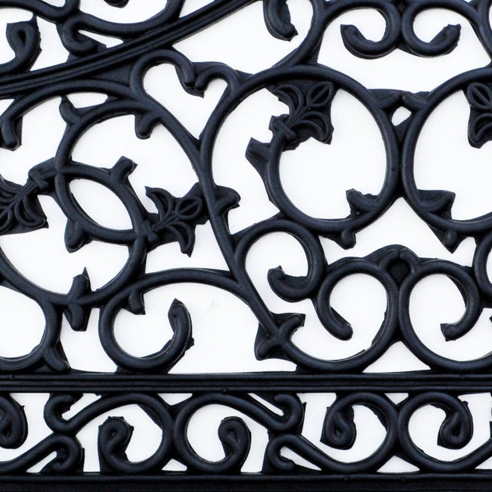 18" X 30" Black Rubber Outdoor Door Mat