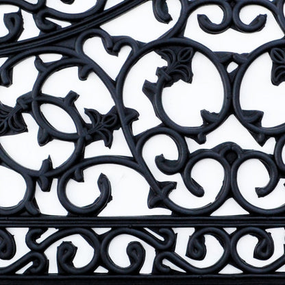 18" X 30" Black Rubber Outdoor Door Mat