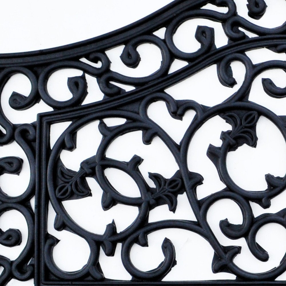 18" X 30" Black Rubber Outdoor Door Mat