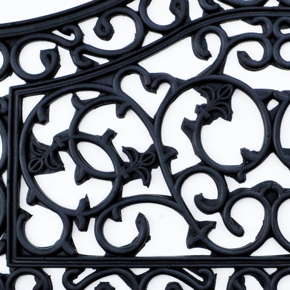 18" X 30" Black Rubber Outdoor Door Mat