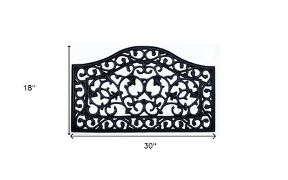 18" X 30" Black Rubber Outdoor Door Mat