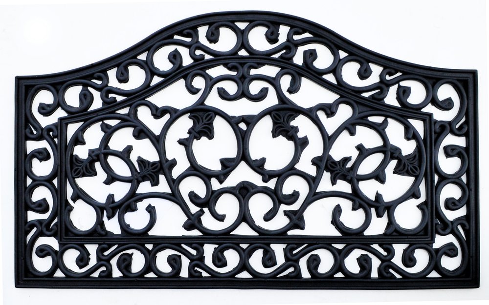 18" X 30" Black Rubber Outdoor Door Mat