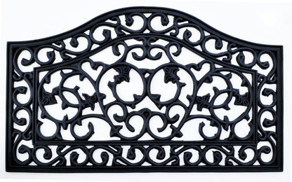 18" X 30" Black Rubber Outdoor Door Mat