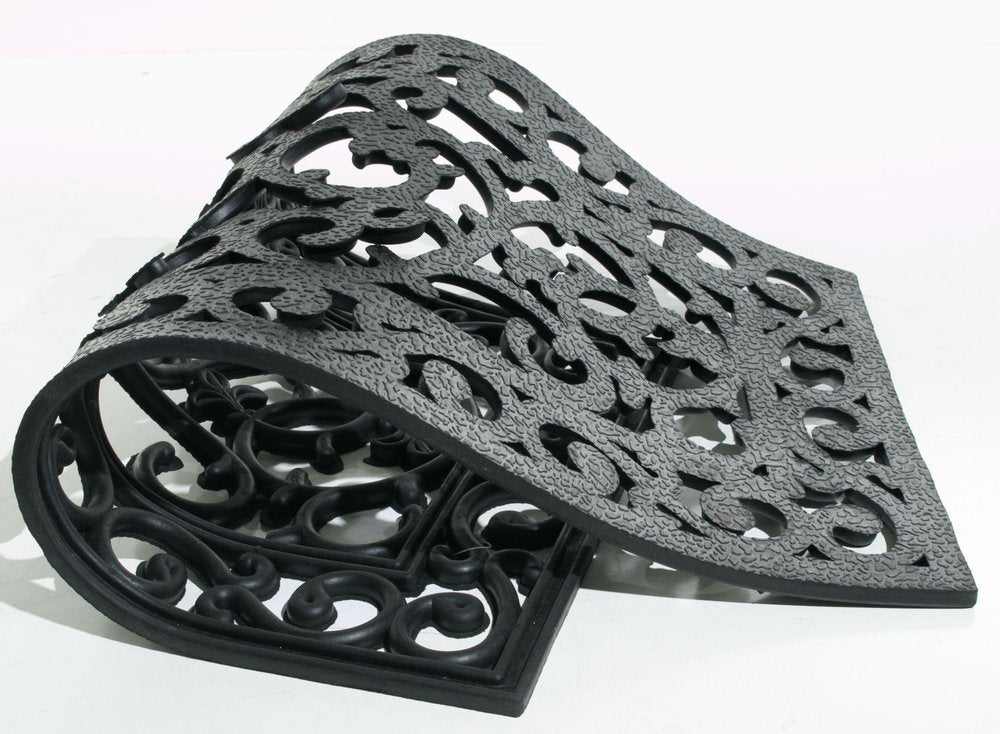 18" X 30" Black Rubber Outdoor Door Mat