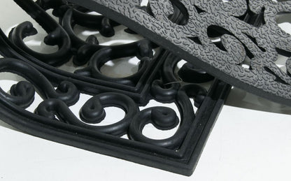18" X 30" Black Rubber Outdoor Door Mat