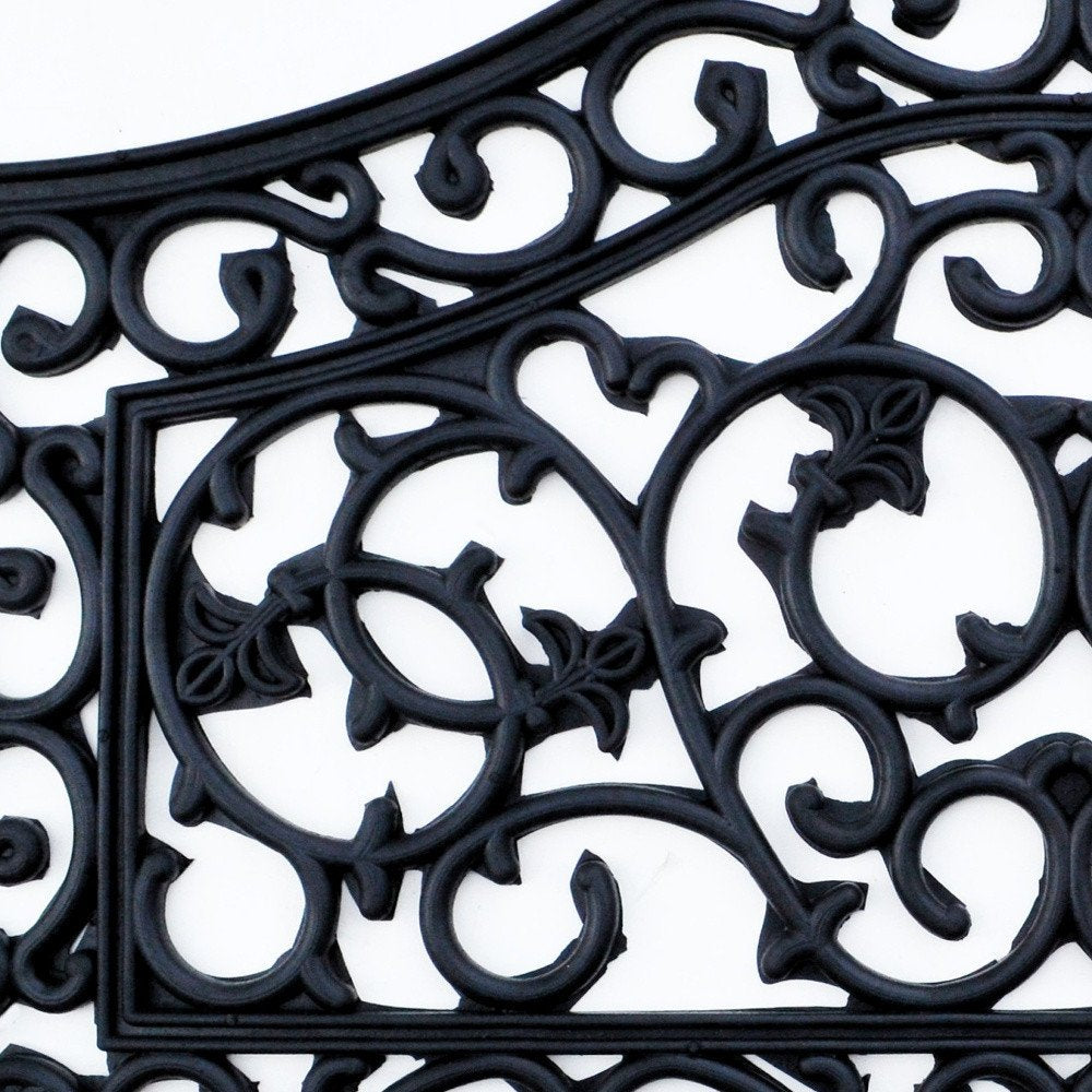 18" X 30" Black Rubber Outdoor Door Mat