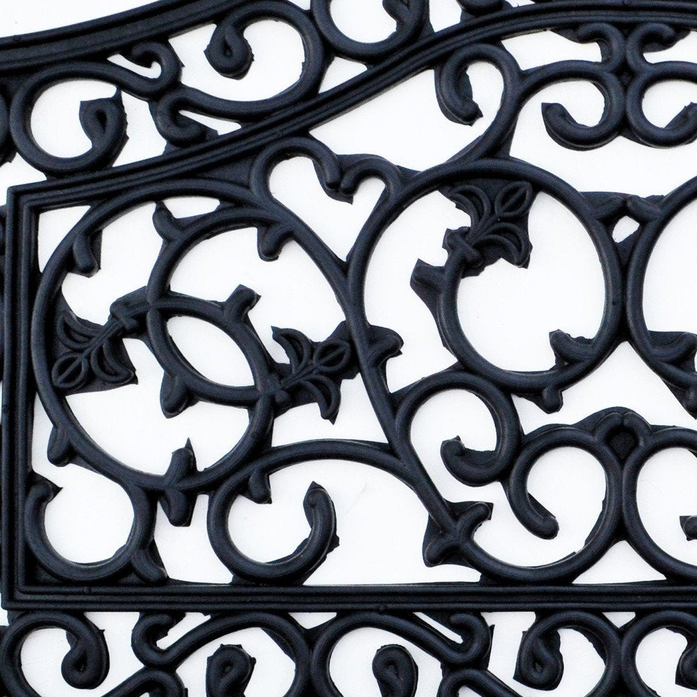 18" X 30" Black Rubber Outdoor Door Mat