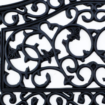 18" X 30" Black Rubber Outdoor Door Mat