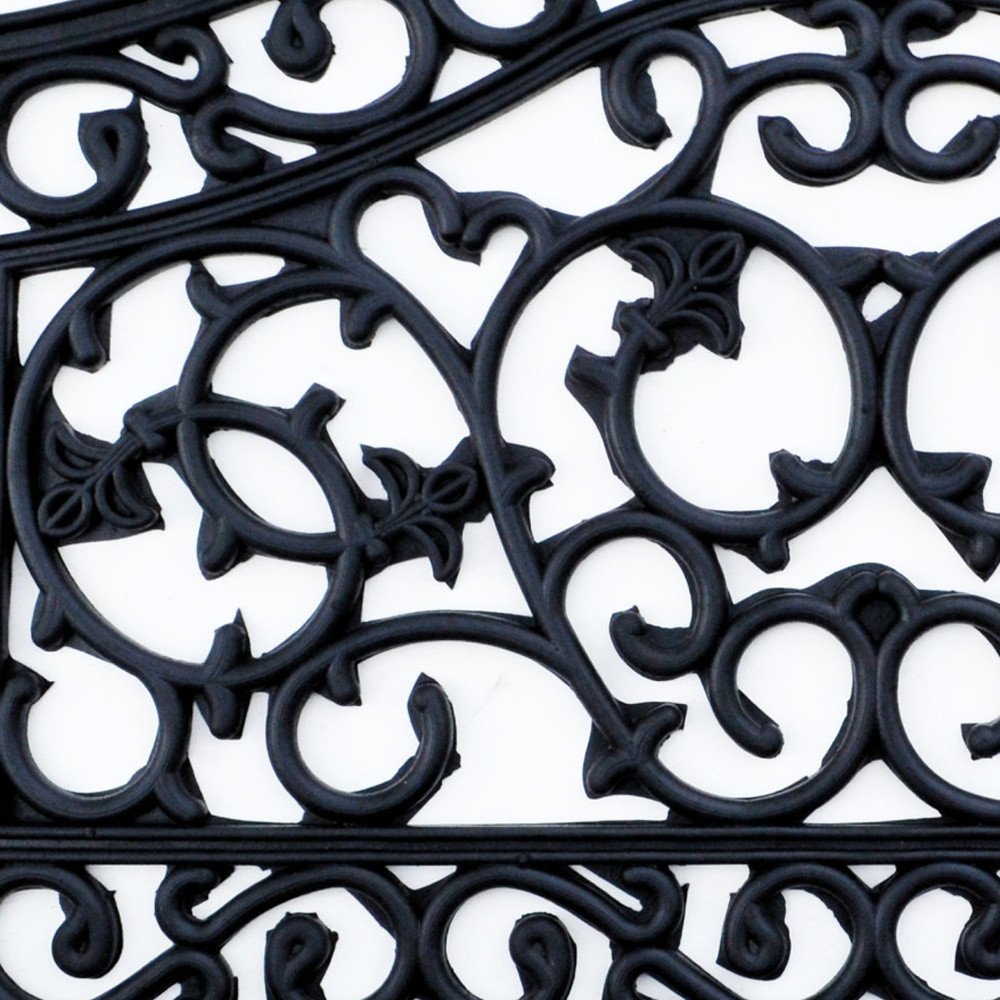 18" X 30" Black Rubber Outdoor Door Mat