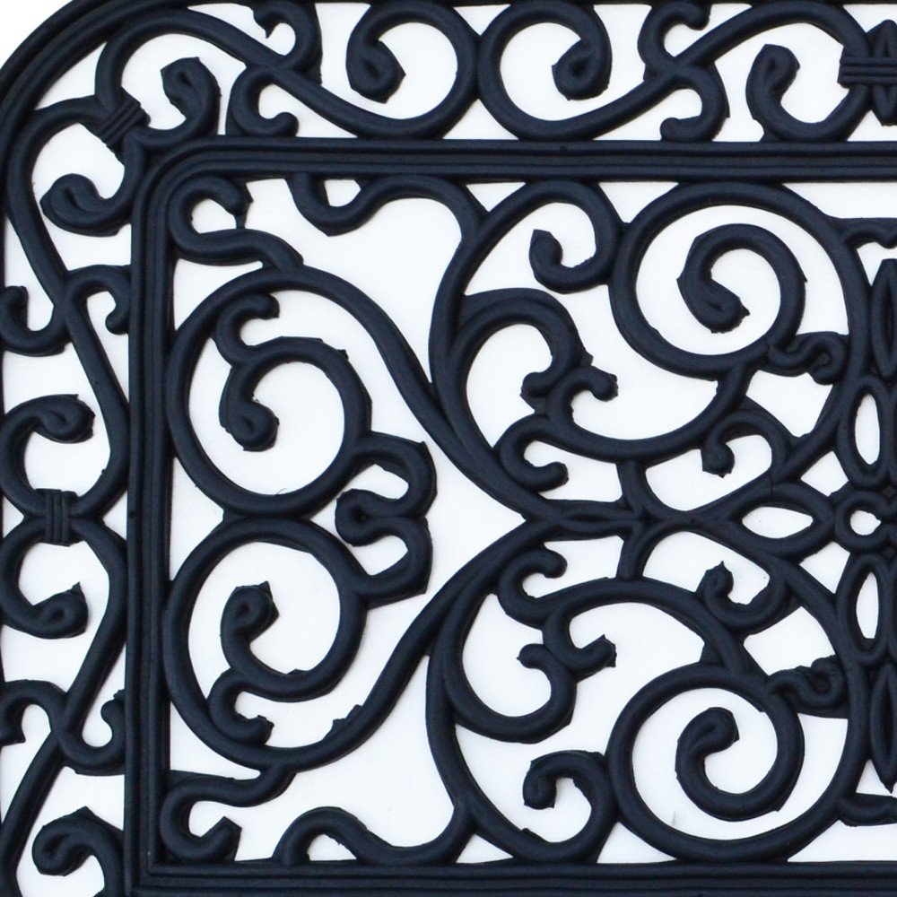 18" X 30" Black Rubber Outdoor Door Mat