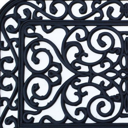 18" X 30" Black Rubber Outdoor Door Mat