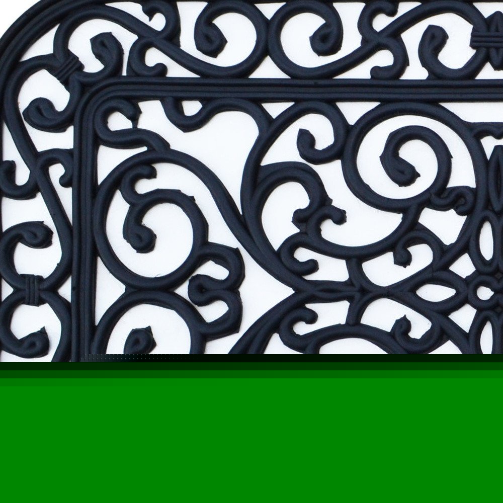18" X 30" Black Rubber Outdoor Door Mat