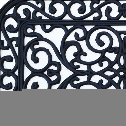 18" X 30" Black Rubber Outdoor Door Mat