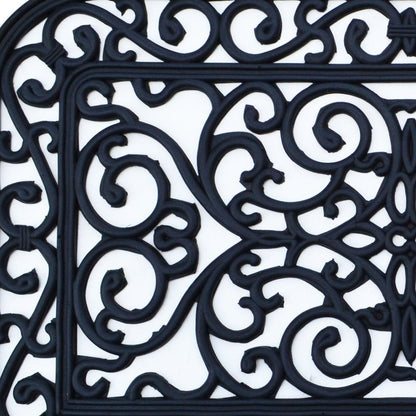 18" X 30" Black Rubber Outdoor Door Mat