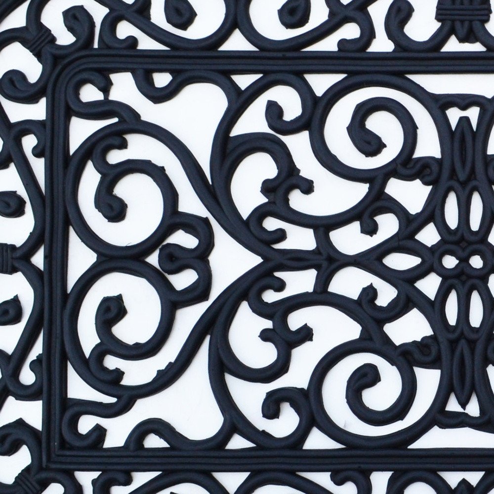 18" X 30" Black Rubber Outdoor Door Mat