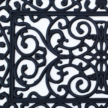 18" X 30" Black Rubber Outdoor Door Mat