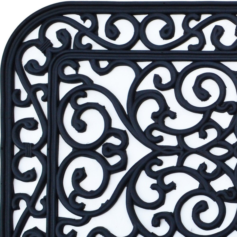 18" X 30" Black Rubber Outdoor Door Mat