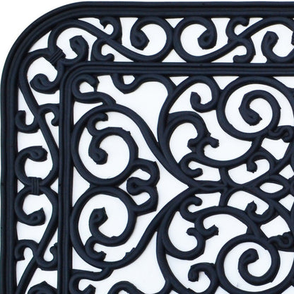 18" X 30" Black Rubber Outdoor Door Mat