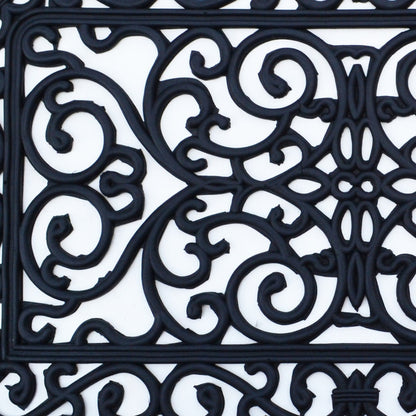 18" X 30" Black Rubber Outdoor Door Mat