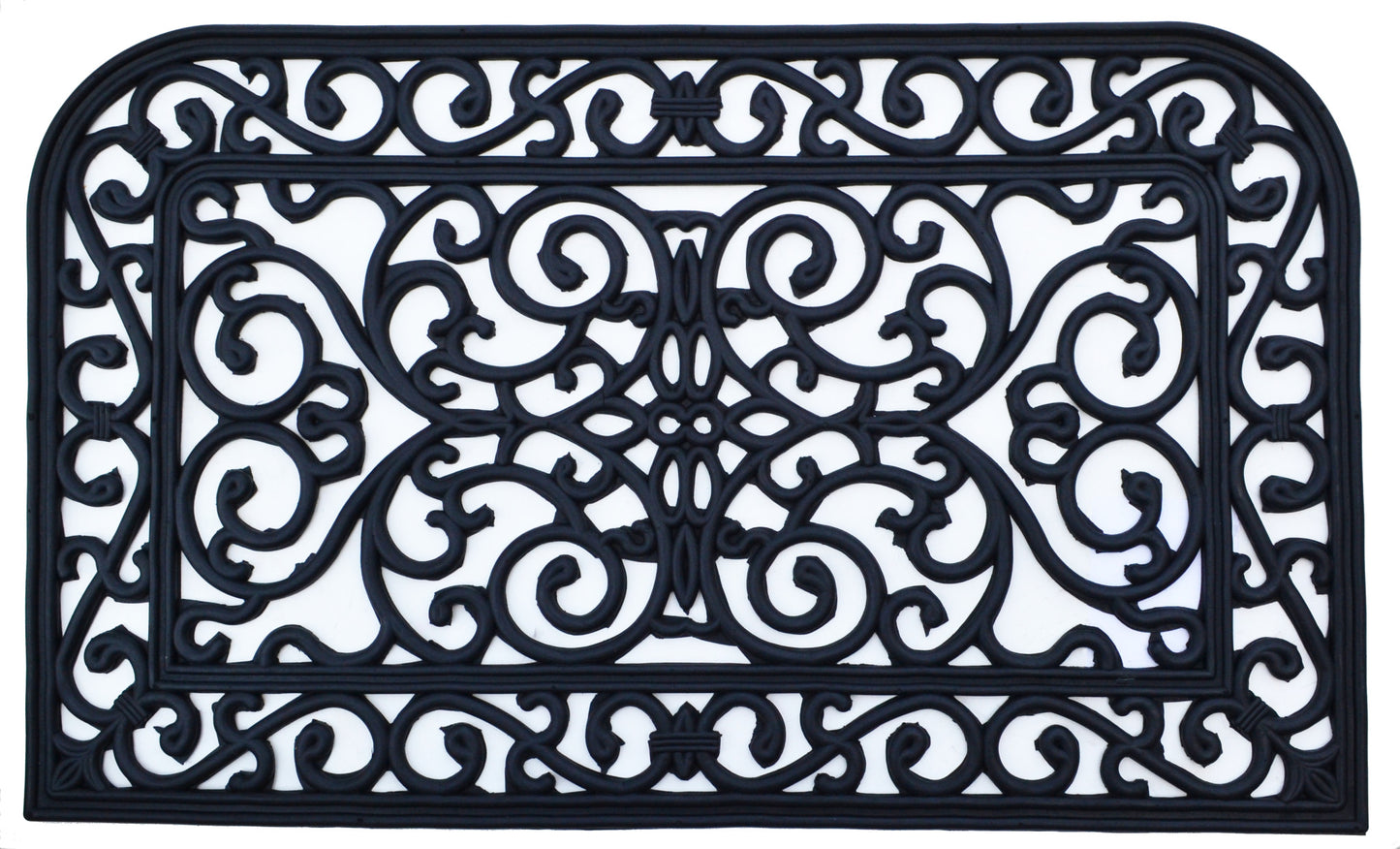 18" X 30" Black Rubber Outdoor Door Mat