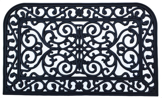 18" X 30" Black Rubber Outdoor Door Mat