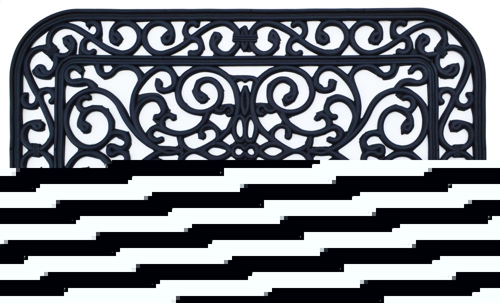 18" X 30" Black Rubber Outdoor Door Mat