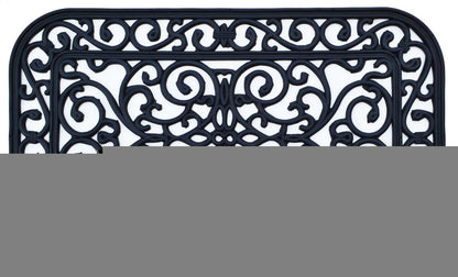 18" X 30" Black Rubber Outdoor Door Mat