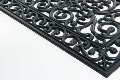 18" X 30" Black Rubber Outdoor Door Mat