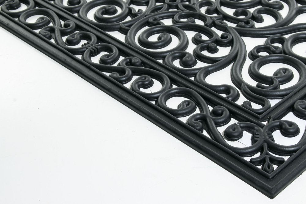 18" X 30" Black Rubber Outdoor Door Mat