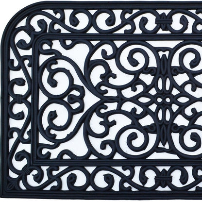 18" X 30" Black Rubber Outdoor Door Mat