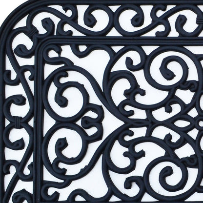 18" X 30" Black Rubber Outdoor Door Mat