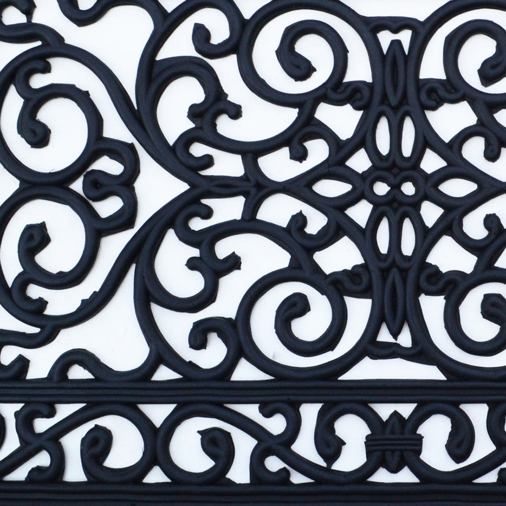 18" X 30" Black Rubber Outdoor Door Mat