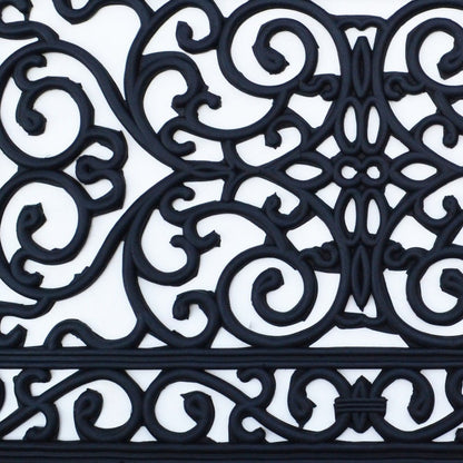 18" X 30" Black Rubber Outdoor Door Mat