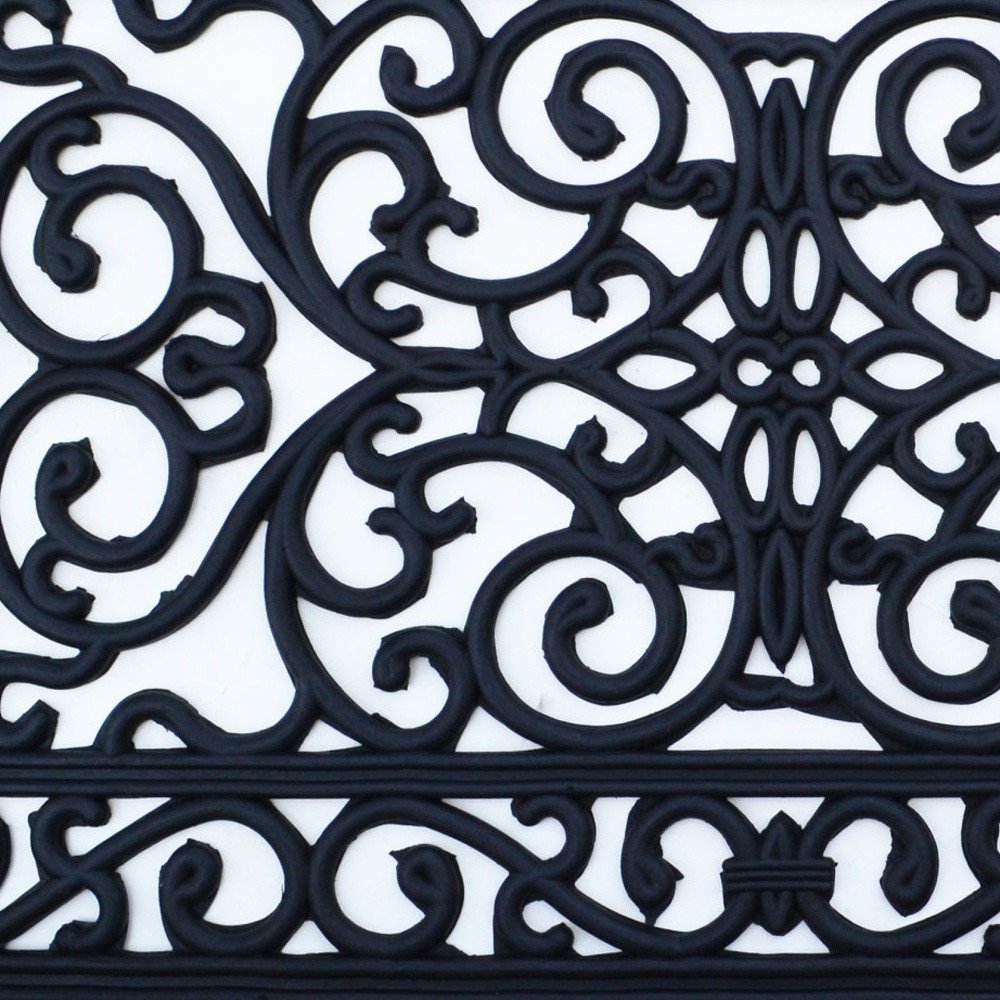 18" X 30" Black Rubber Outdoor Door Mat