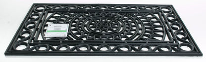 18" X 30" Black Rubber Outdoor Door Mat
