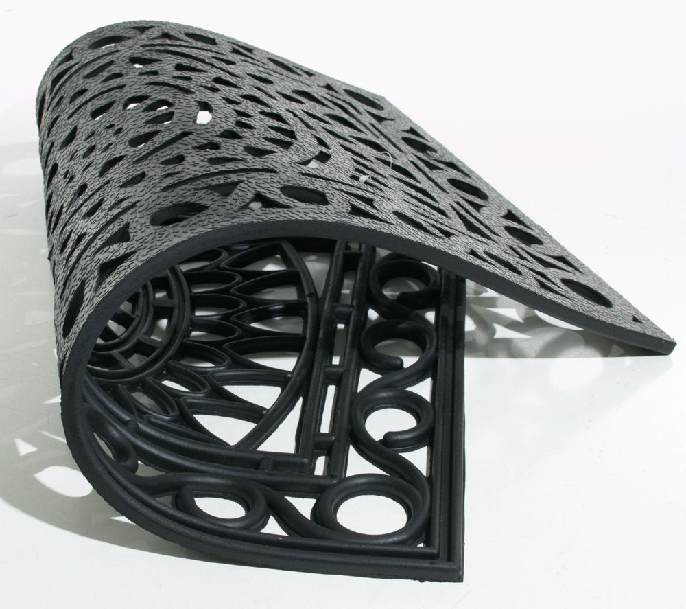 18" X 30" Black Rubber Outdoor Door Mat