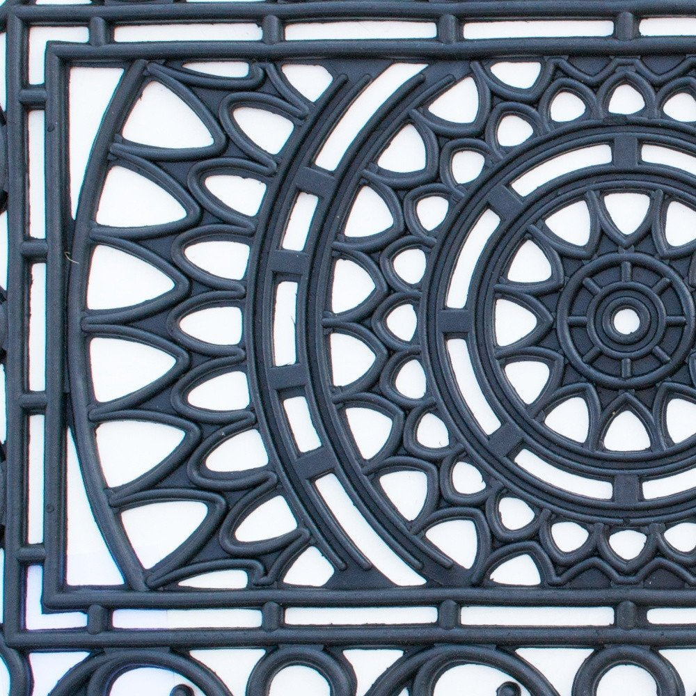 18" X 30" Black Rubber Outdoor Door Mat