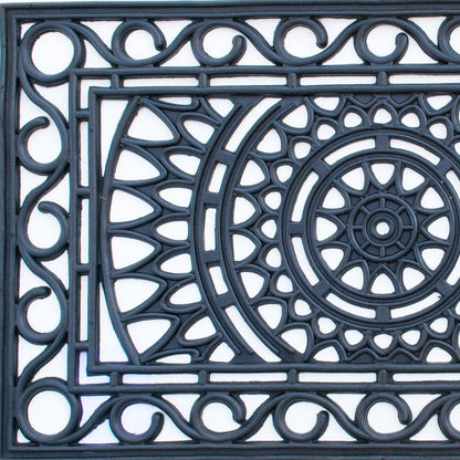 18" X 30" Black Rubber Outdoor Door Mat