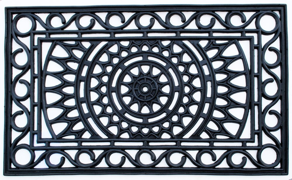 24" X 36" Black Rubber Outdoor Door Mat
