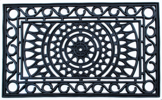 24" X 36" Black Rubber Outdoor Door Mat