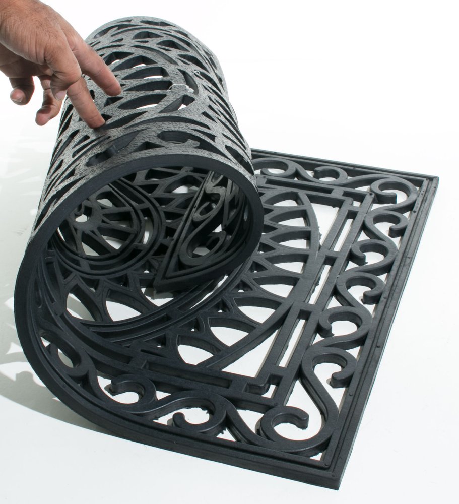 24" X 36" Black Rubber Outdoor Door Mat