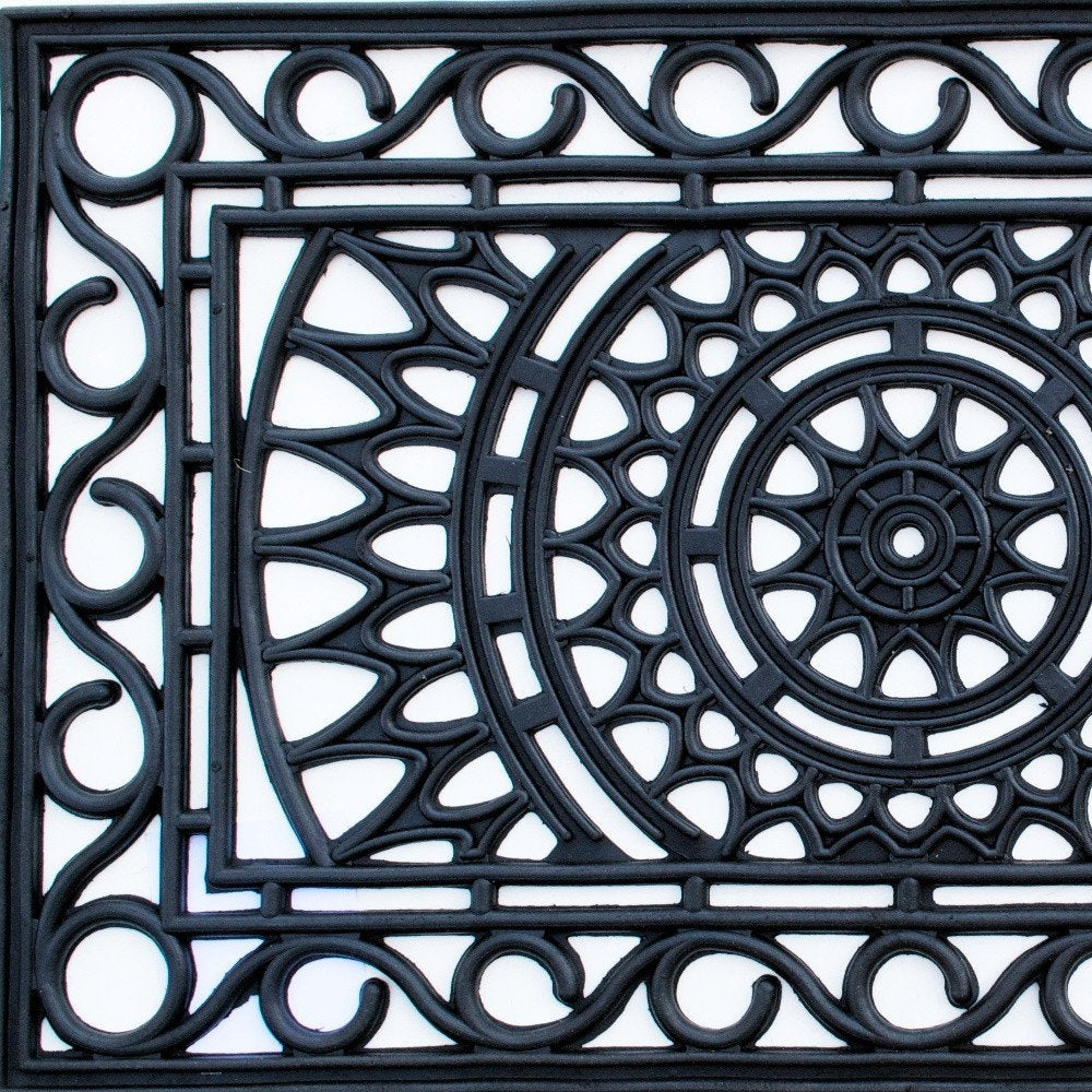 24" X 36" Black Rubber Outdoor Door Mat