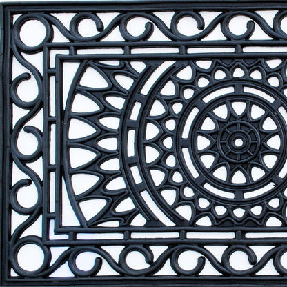 24" X 36" Black Rubber Outdoor Door Mat