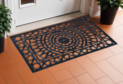 24" X 36" Black Rubber Outdoor Door Mat