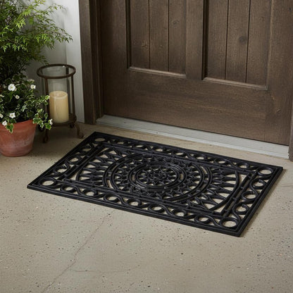 24" X 36" Black Rubber Outdoor Door Mat